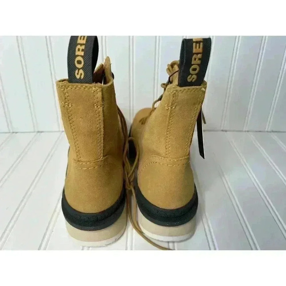 Sorel Hi Line Lace Geo Yellow Jet Waterproof Combat Boots Womens 8.5 NEW - Picture 4 of 5
